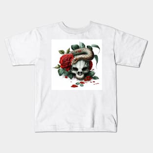 Gothic Alien Skull Kids T-Shirt